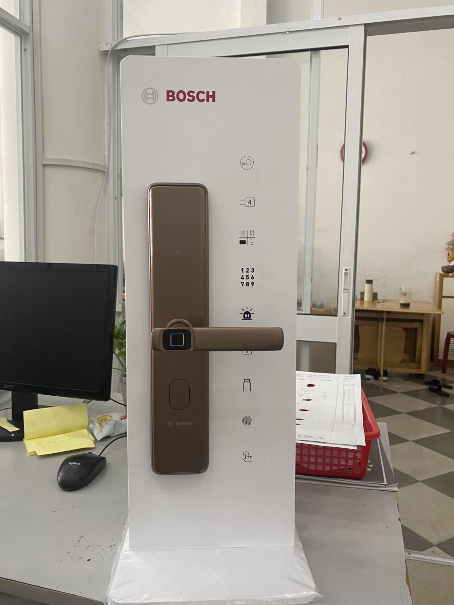 Khóa thông minh vân tay Bosch ID 30B ( Vàng hồng)-1